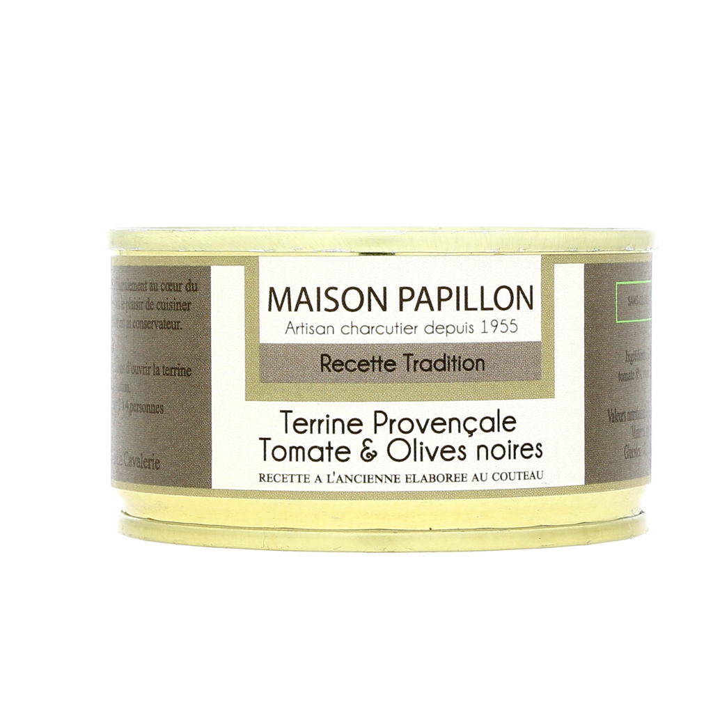 Terrine Provençale Tomate & Olives Noires Maison PAPILLON