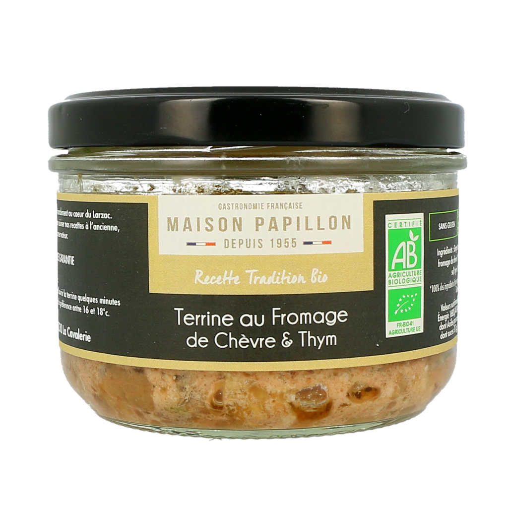 Terrine bio Fromage de chèvre & Thym Maison PAPILLON