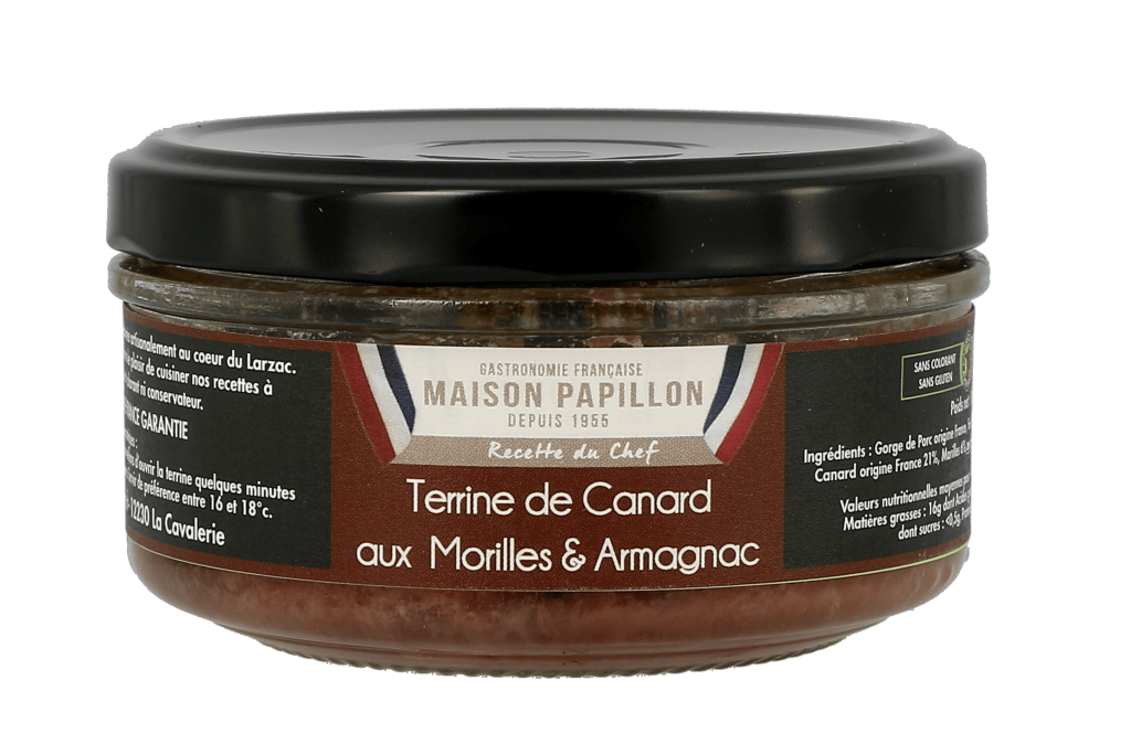 Terrine de Canard aux Morilles & Armagnac Maison PAPILLON
