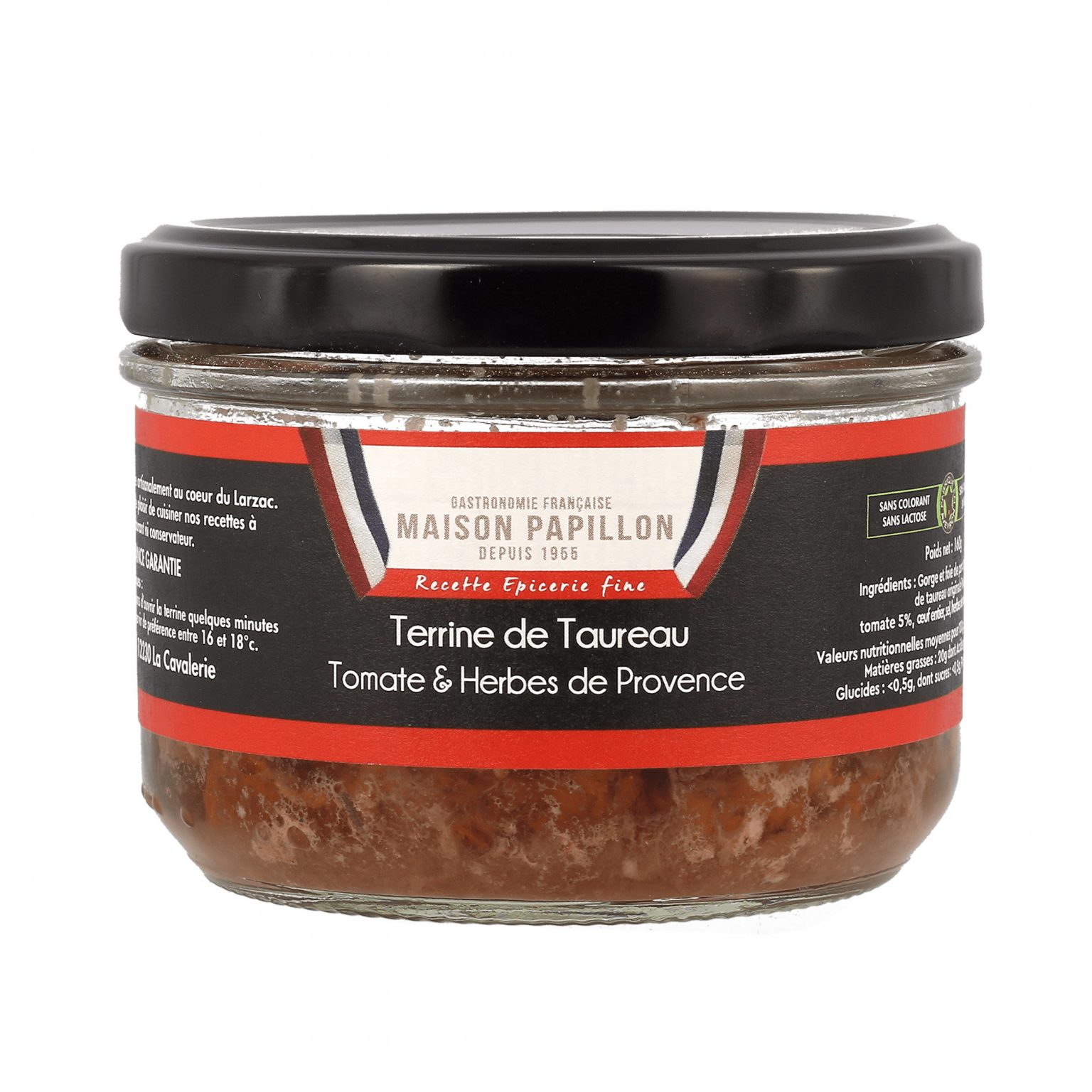 Terrine de Taureau Tomate & Herbes de Provence Maison PAPILLON